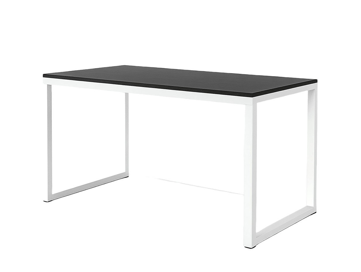 Scrivania rettangolare in MDF/Acciaio Nero/Bianco 120x60x75 cm