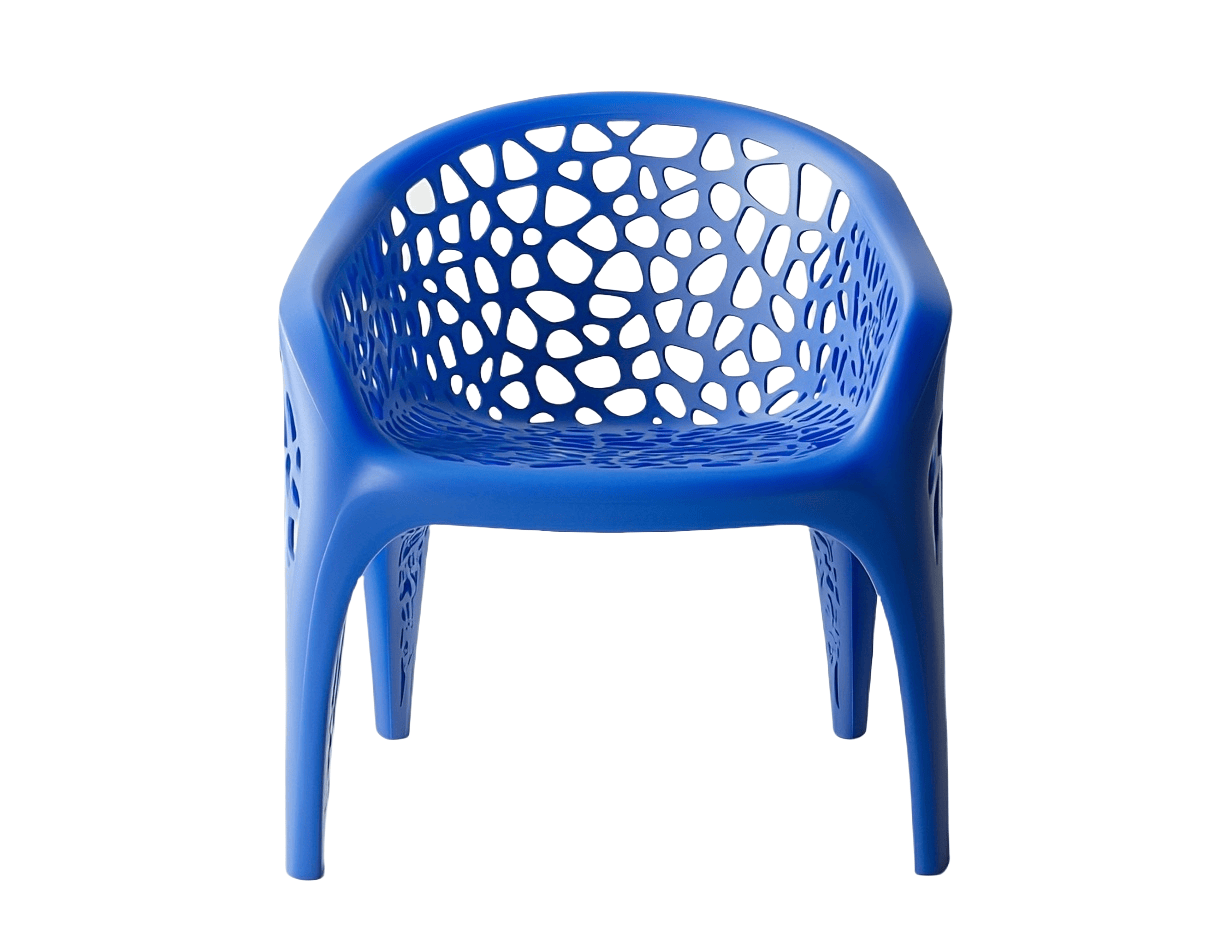 Sedia Poltrona in Polipropilene Forata Blu