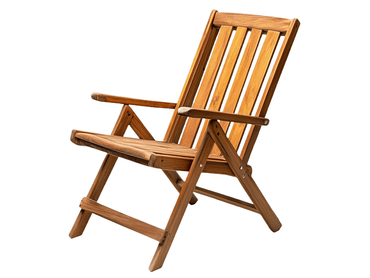 Sedia da Giardino Pieghevole in Legno Teak Marrone