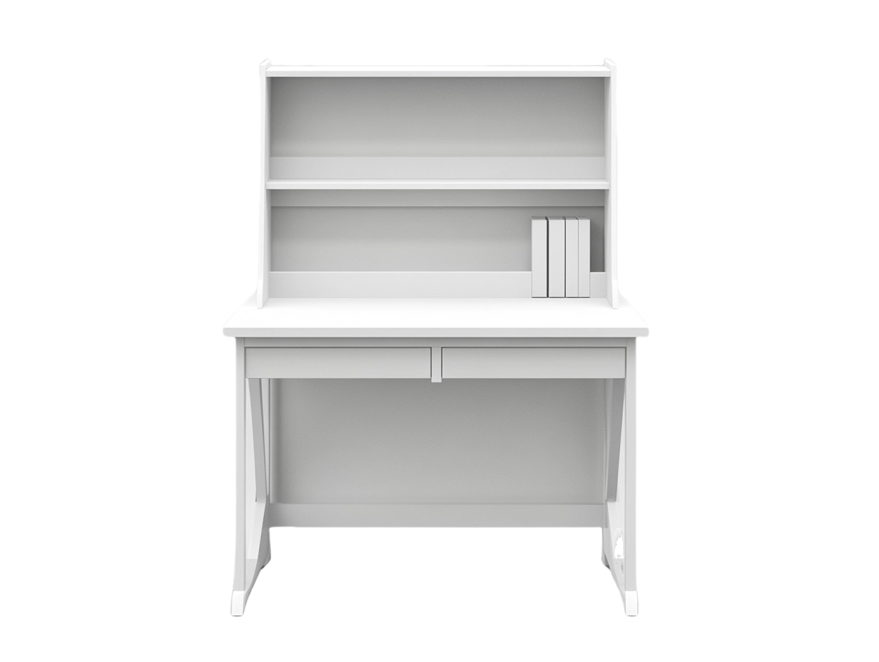 Scrivania con Scaffale Alto MDF Bianco 120x60x150 cm