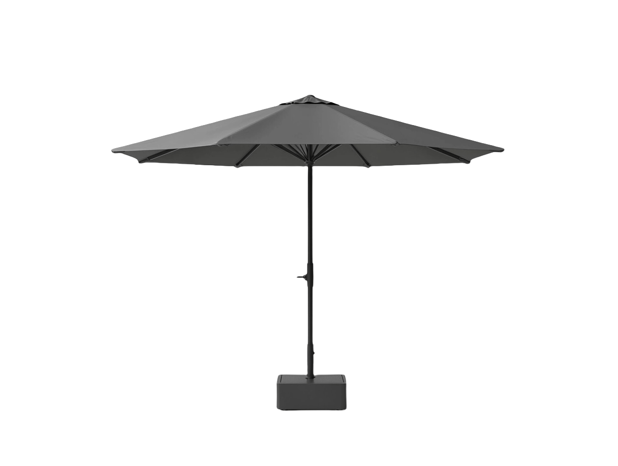 Ombrellone da Giardino Tondo Antracite 300cm Tessuto Poliestere