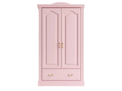 Armadio in Legno Rosa 2 Ante e 1 Cassetto