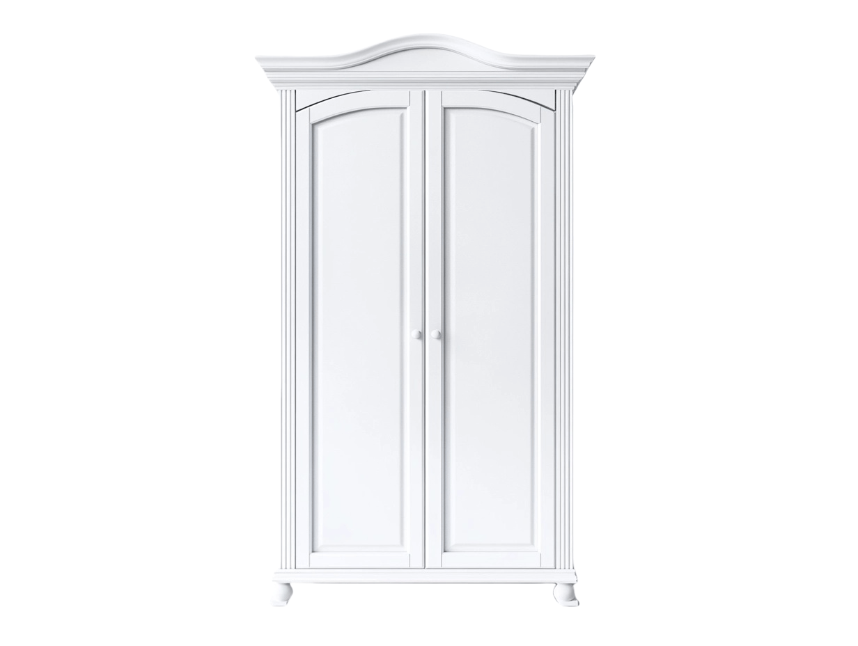 Armadio a Due Ante Bianco in Legno MDF 200x100x60 cm