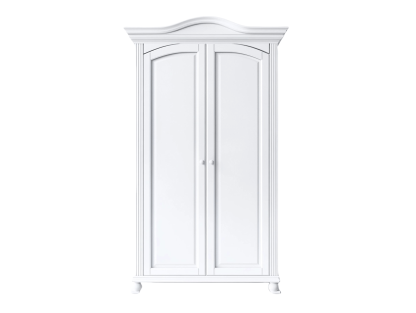 Armadio a Due Ante Bianco in Legno MDF 200x100x60 cm