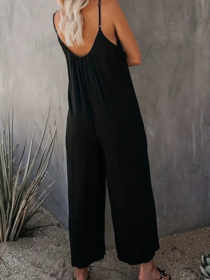 Boho Spaghetti Ruched Jumpsuit, Casual Sleeveless Long Length Wide Leg Jumpsuit, Women's Clothing 55,169 reviews 4.6 All reviews are from verified purchases Item reviews (10,683) Provider reviews (55,169) Top 1% rated in Women's Jumpsuits Small 2 % True
