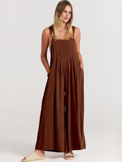 2024 Plus Size Oversize Wide Leg Overalls Jumpsuit