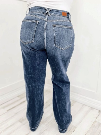 Double Button Wide Leg Jeans (Buy 2 Free Shipping)