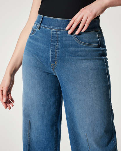 Seamed Front Wide Leg Jeans (Buy 2 Free Shipping)