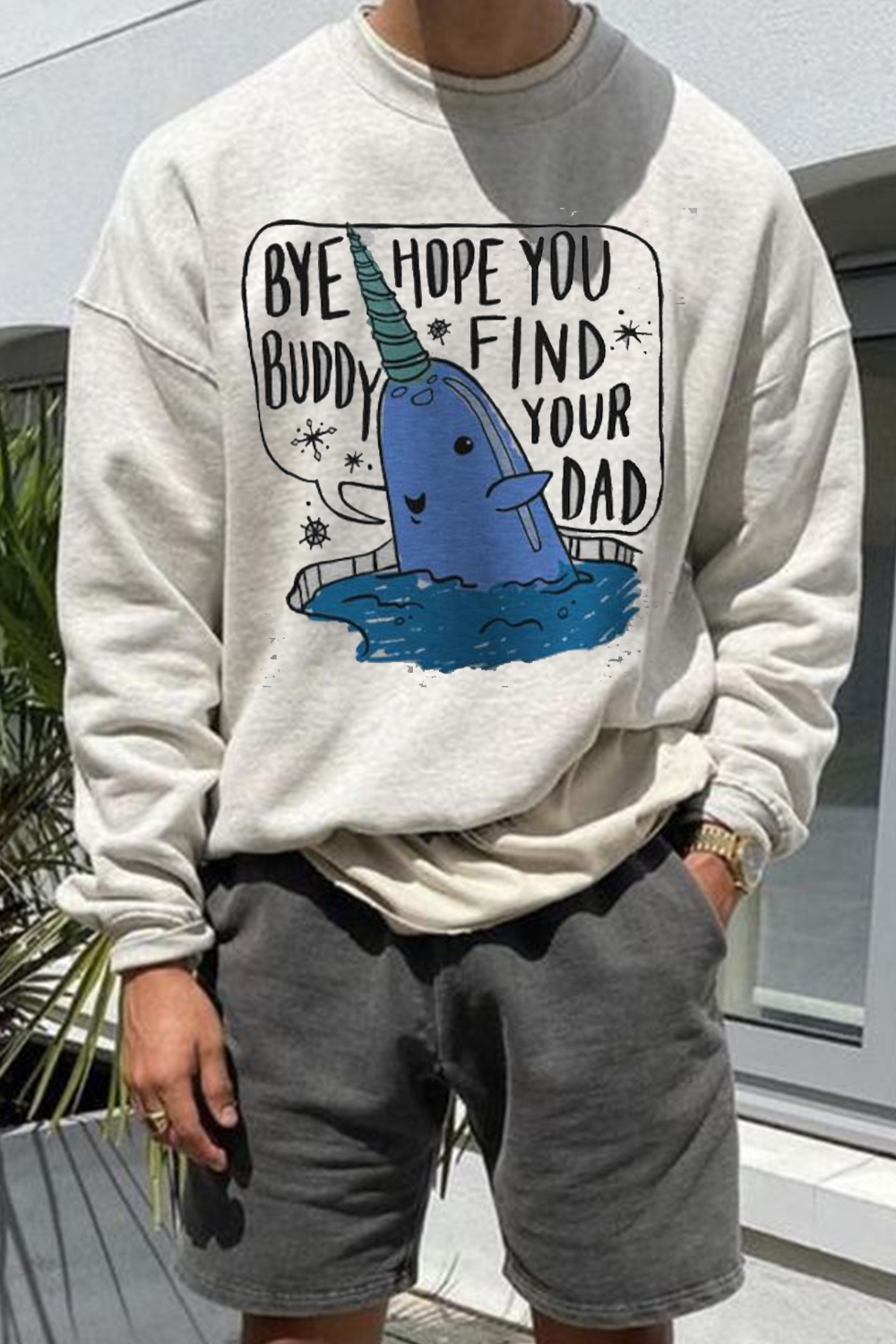 Christmas Whale Ugly Unisex Sweatshirt