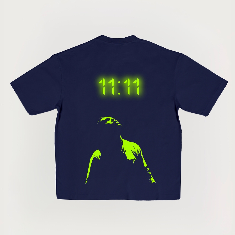 11：11 Chris Brown Solid Color T-shirt