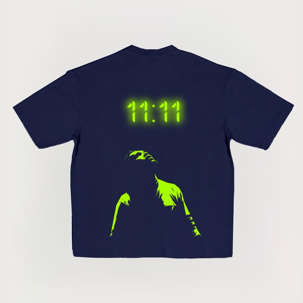 11：11 Chris Brown Solid Color T-shirt