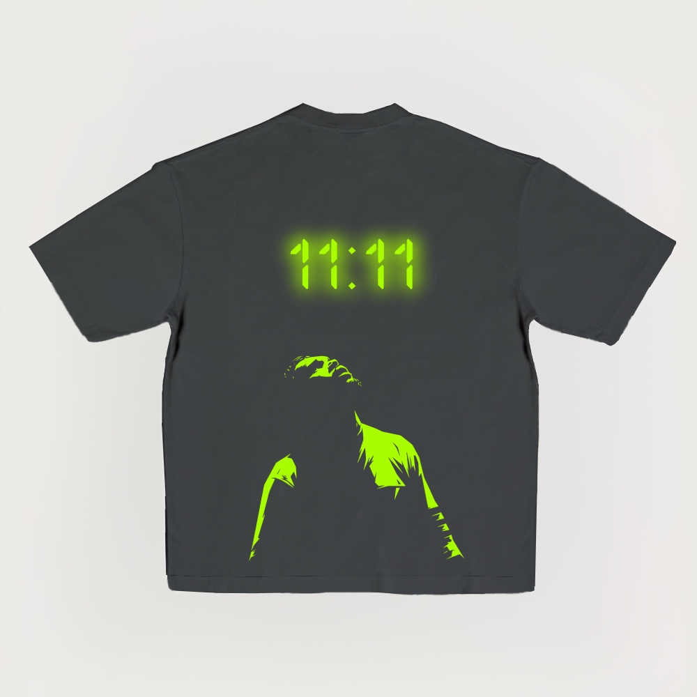 11：11 Chris Brown Solid Color T-shirt