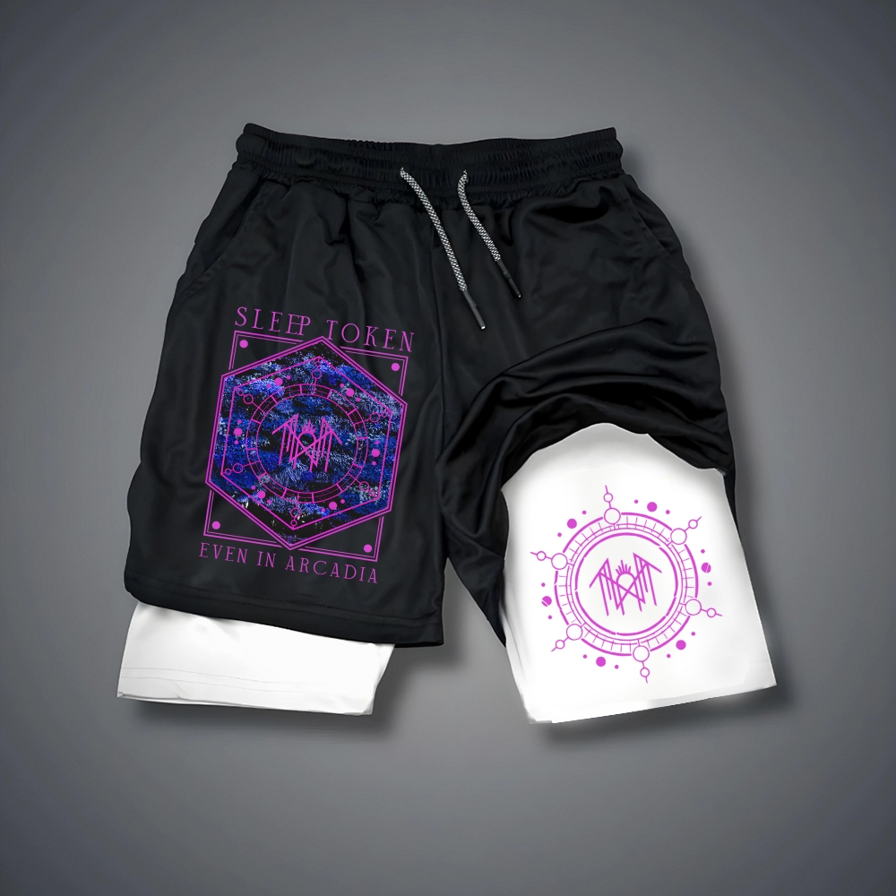 Unisex Sleep Token Printed Sports  Gym Shorts