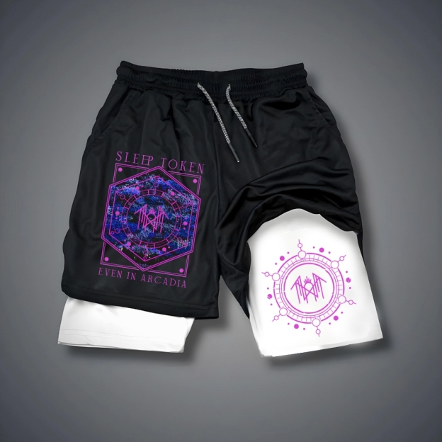 Unisex Sleep Token Printed Sports  Gym Shorts