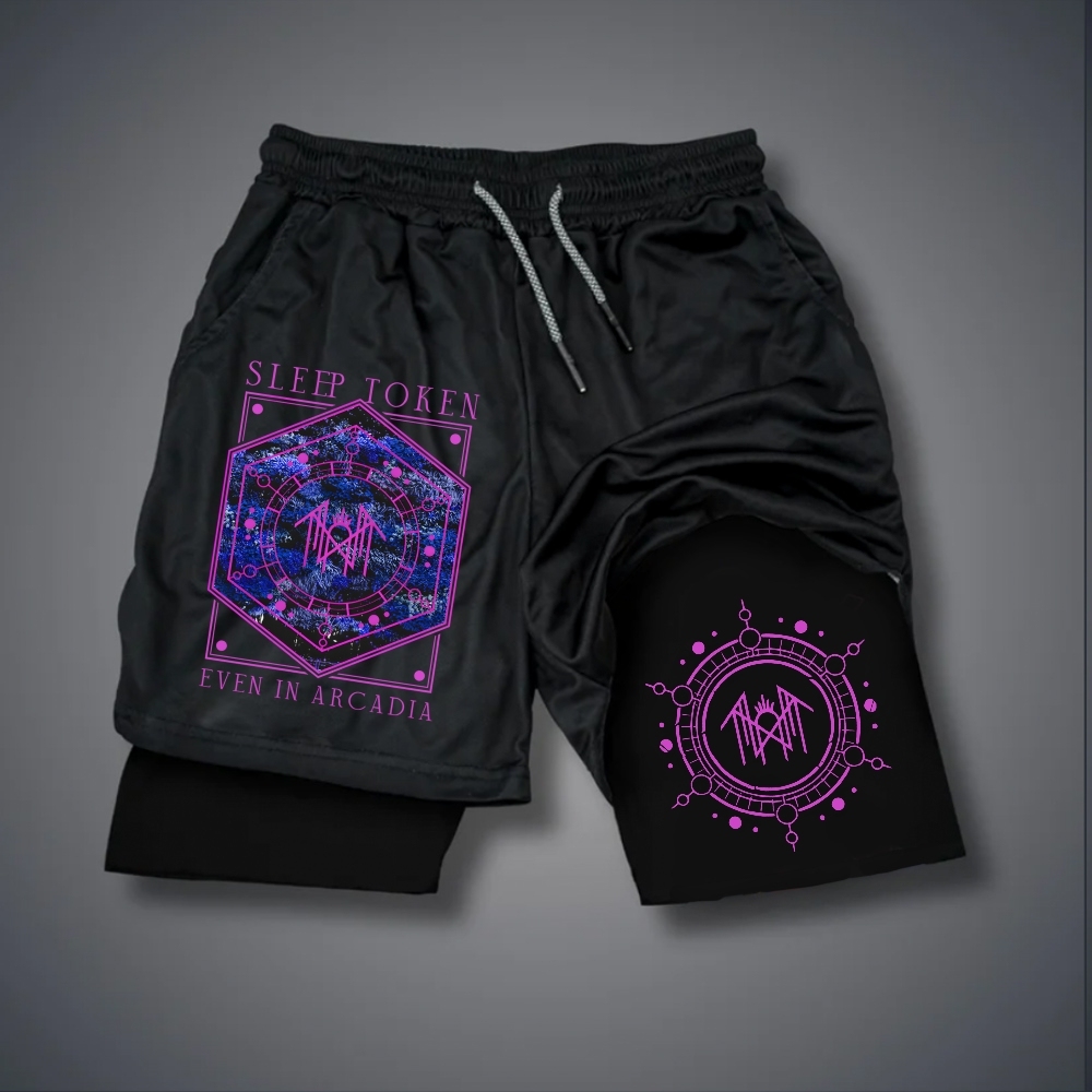 Unisex Sleep Token Printed Sports Gym Shorts