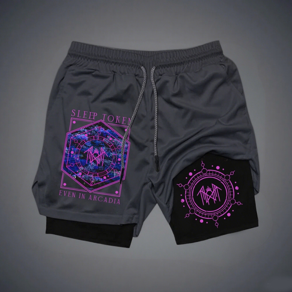 Unisex Sleep Token Printed Sports  Gym Shorts