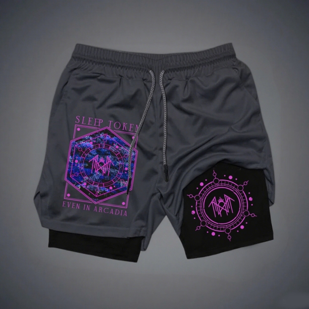 Unisex Sleep Token Printed Sports  Gym Shorts