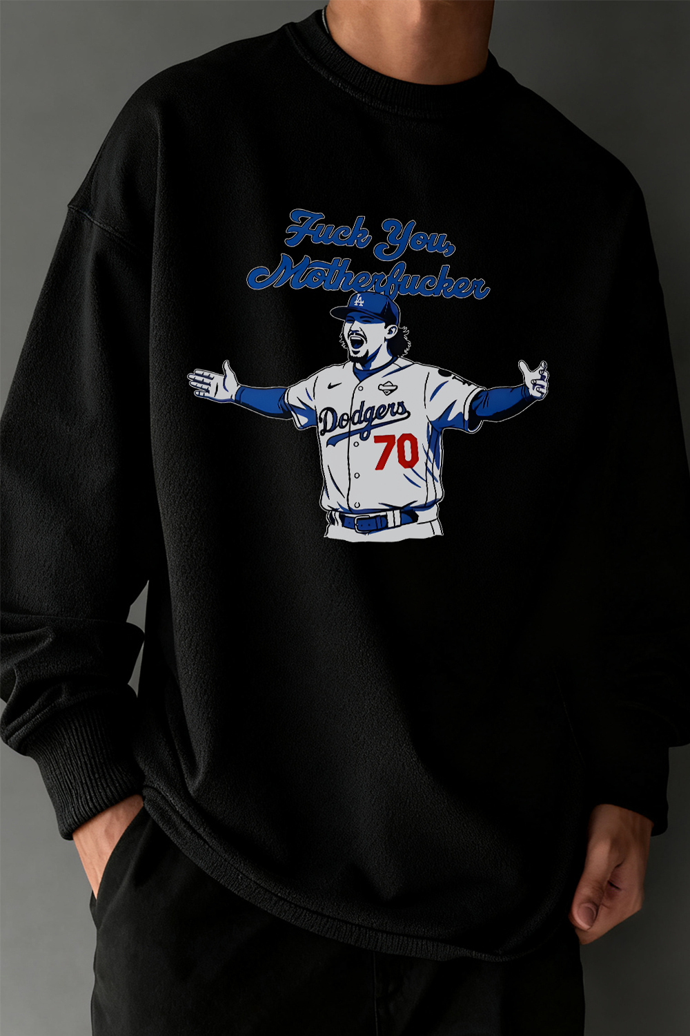 Worldseries Round Neck Long-Sleeved T-Shirt