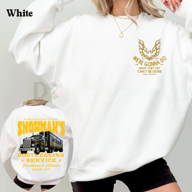 Snowman's Bootlegging Service Smokey and The Bandit 2-Side Movie Hoodie/Sweatshirt/Tshirt