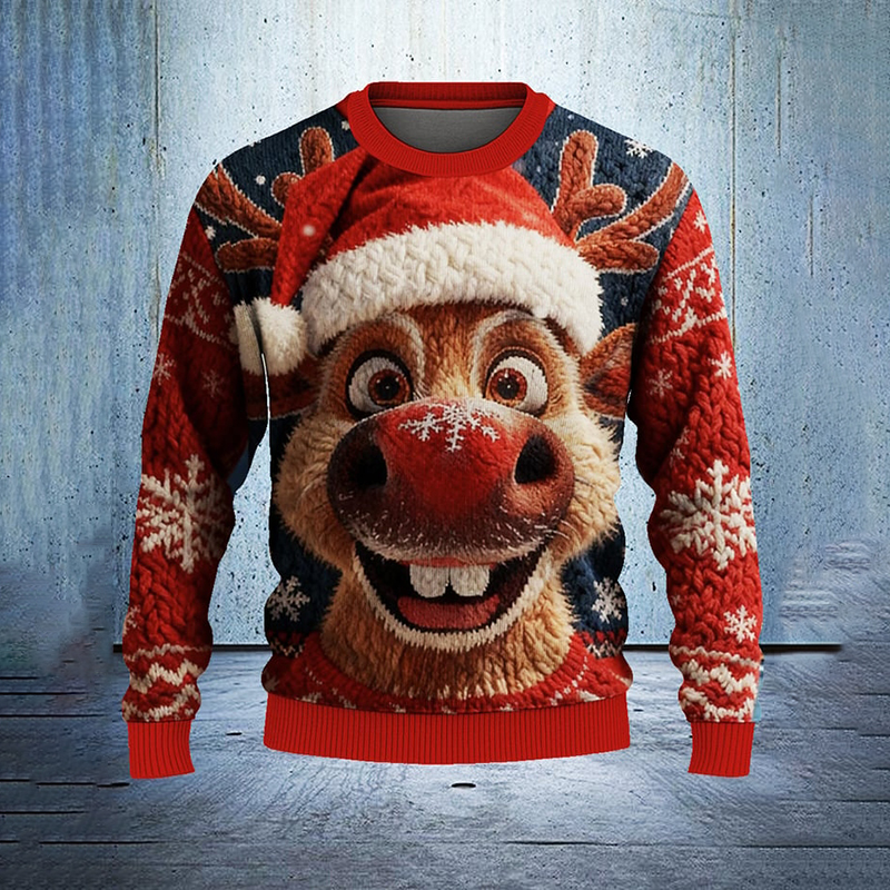 Funny Reindeer Christmas Ugly Sweater