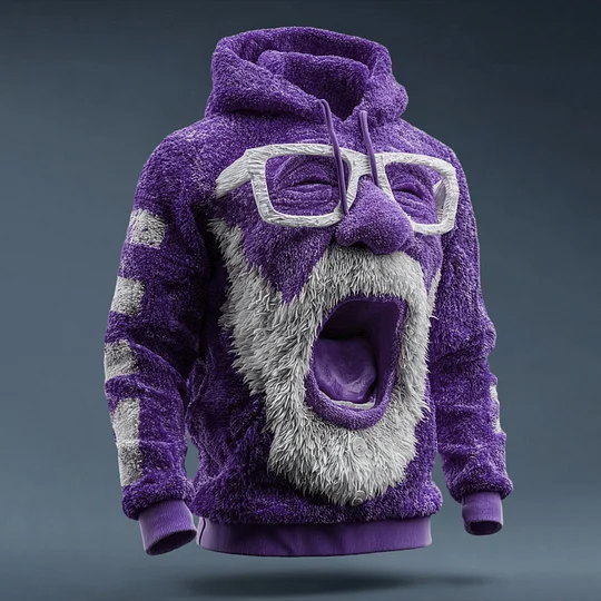 Ugly Christmas Sweater Funny Santa Claus Unisex Hooded Hoodie 387c