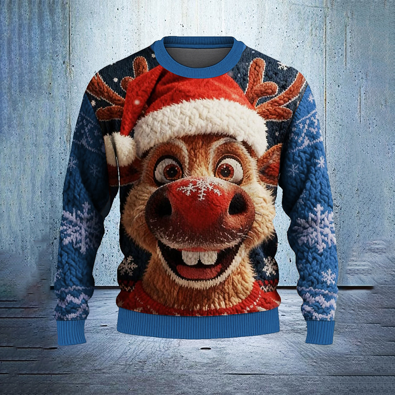 Funny Reindeer Christmas Ugly Sweater