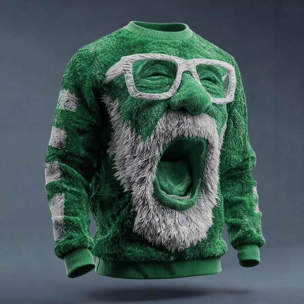 Ugly Christmas Sweater Funny Santa Claus Unisex Sweater