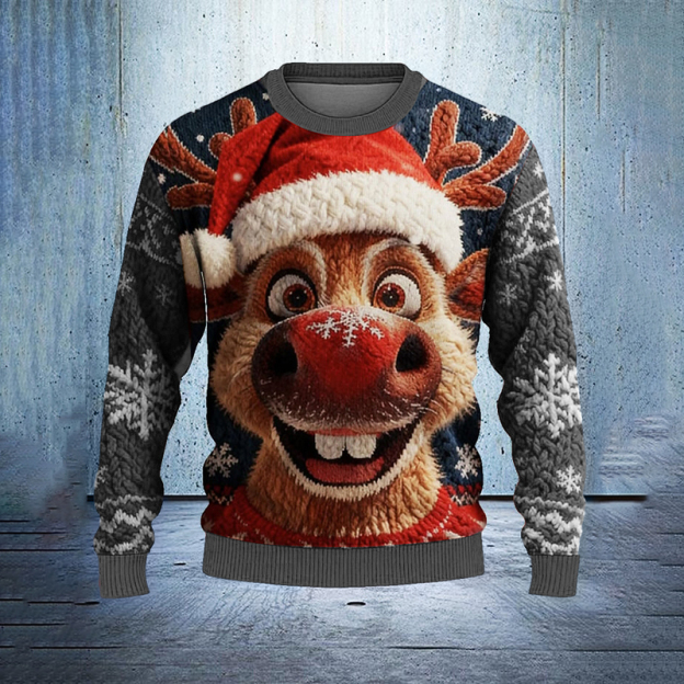Funny Reindeer Christmas Ugly Sweater