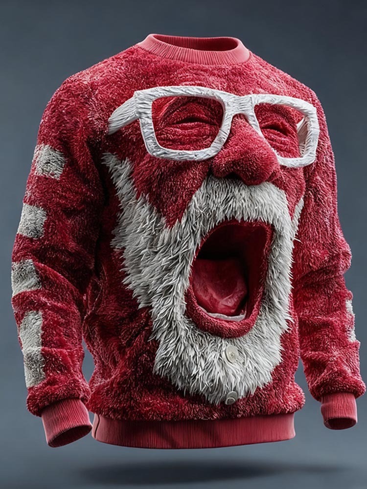 Ugly Christmas Sweater Funny Santa Claus Unisex Sweater