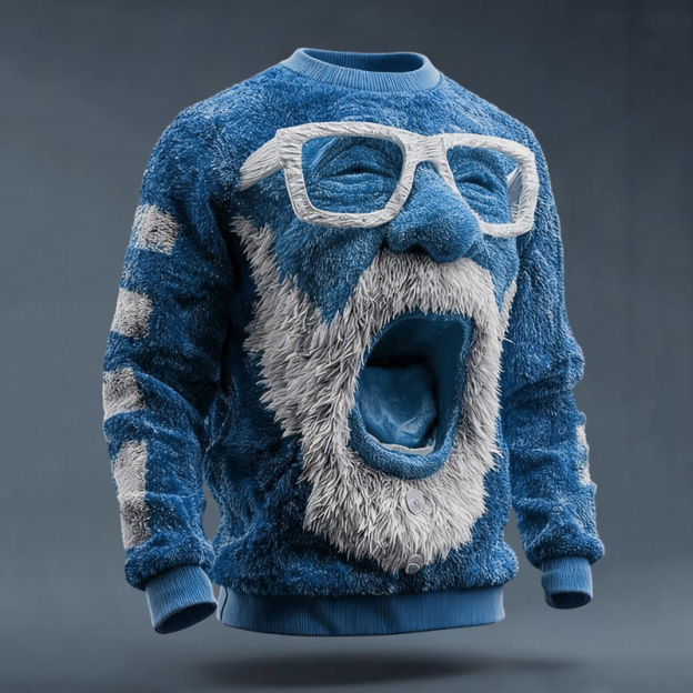 Ugly Christmas Sweater Funny Santa Claus Unisex Sweater