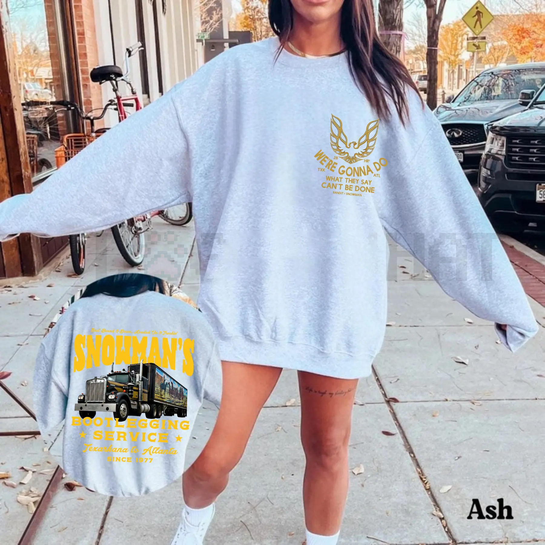 Snowman's Bootlegging Service Smokey and The Bandit 2-Side Movie Hoodie/Sweatshirt/Tshirt