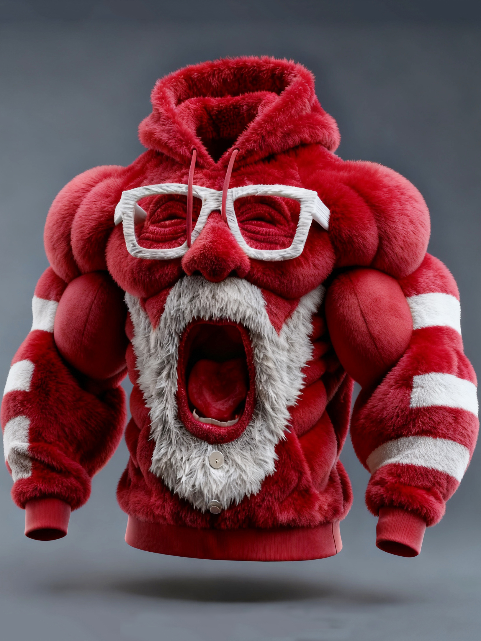 Ugly Christmas Sweater Funny Santa Claus Hooded Hoodie
