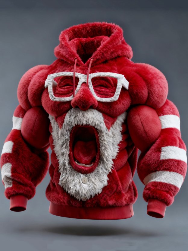 Ugly Christmas Sweater Funny Santa Claus Hooded Hoodie