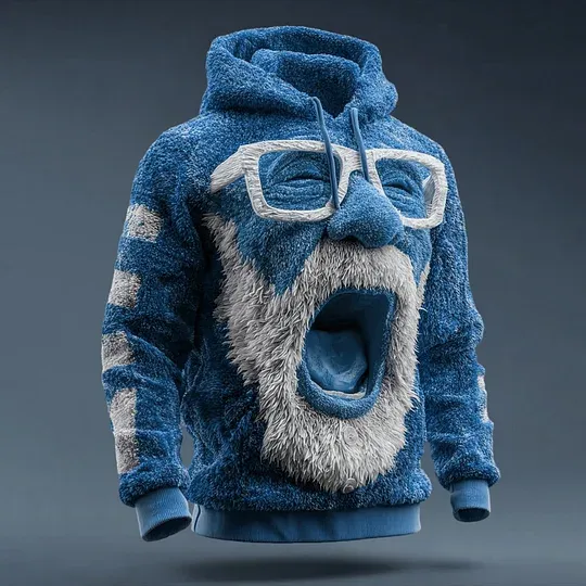 Ugly Christmas Sweater Funny Santa Claus Unisex Hooded Hoodie 387c