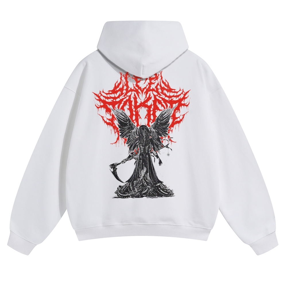 Unisex Fit Vintage Sleep Token Print Solid Cotton Hoodie