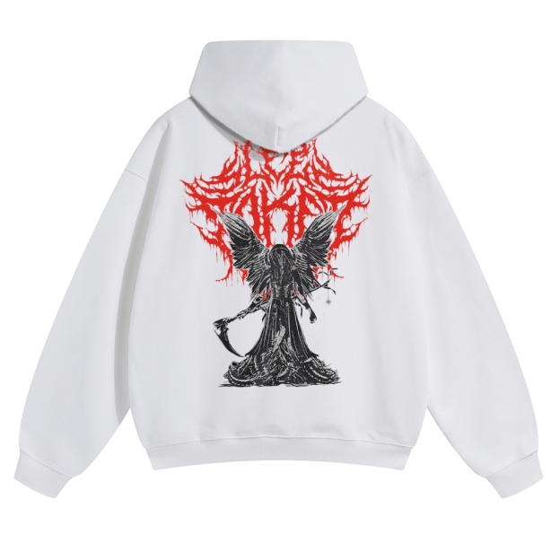 Unisex Fit Vintage Sleep Token Print Solid Cotton Hoodie