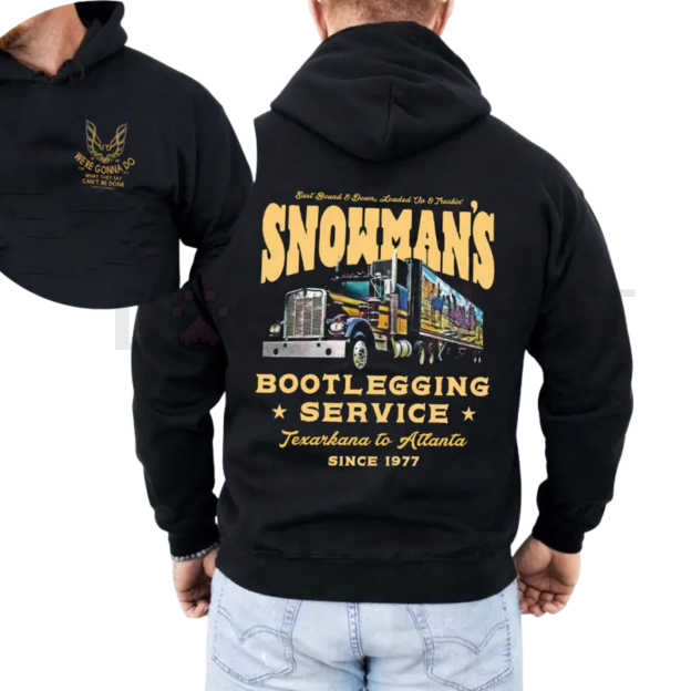 Snowman's Bootlegging Service Smokey and The Bandit 2-Side Movie Hoodie/Sweatshirt/Tshirt