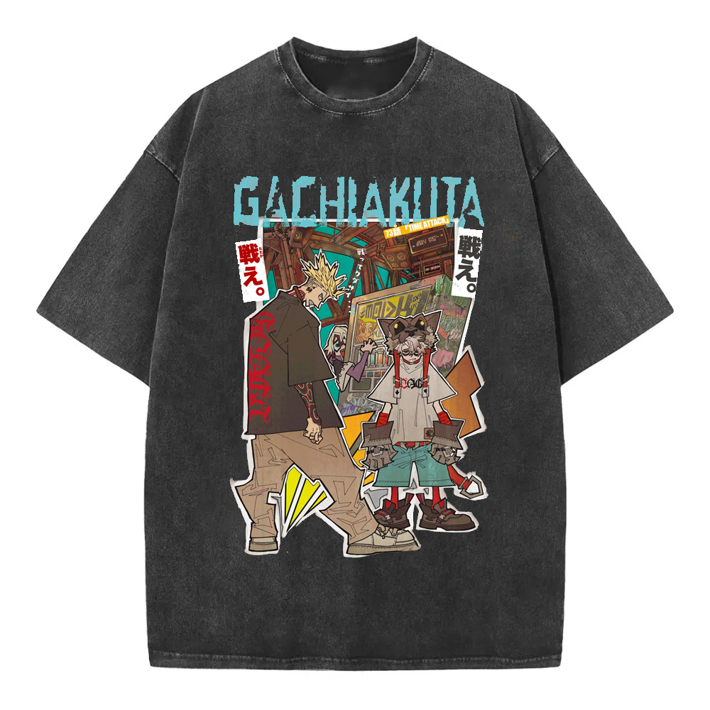[Copy][Copy]Gachiakuta Cartoon Washed T-Shirts