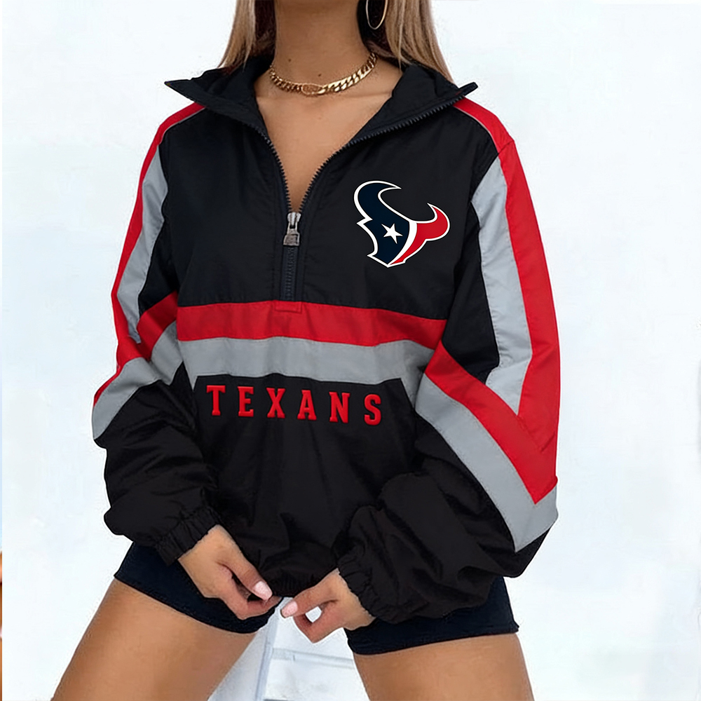 Houston Texans Football Zipper Sweatshirt Jacket