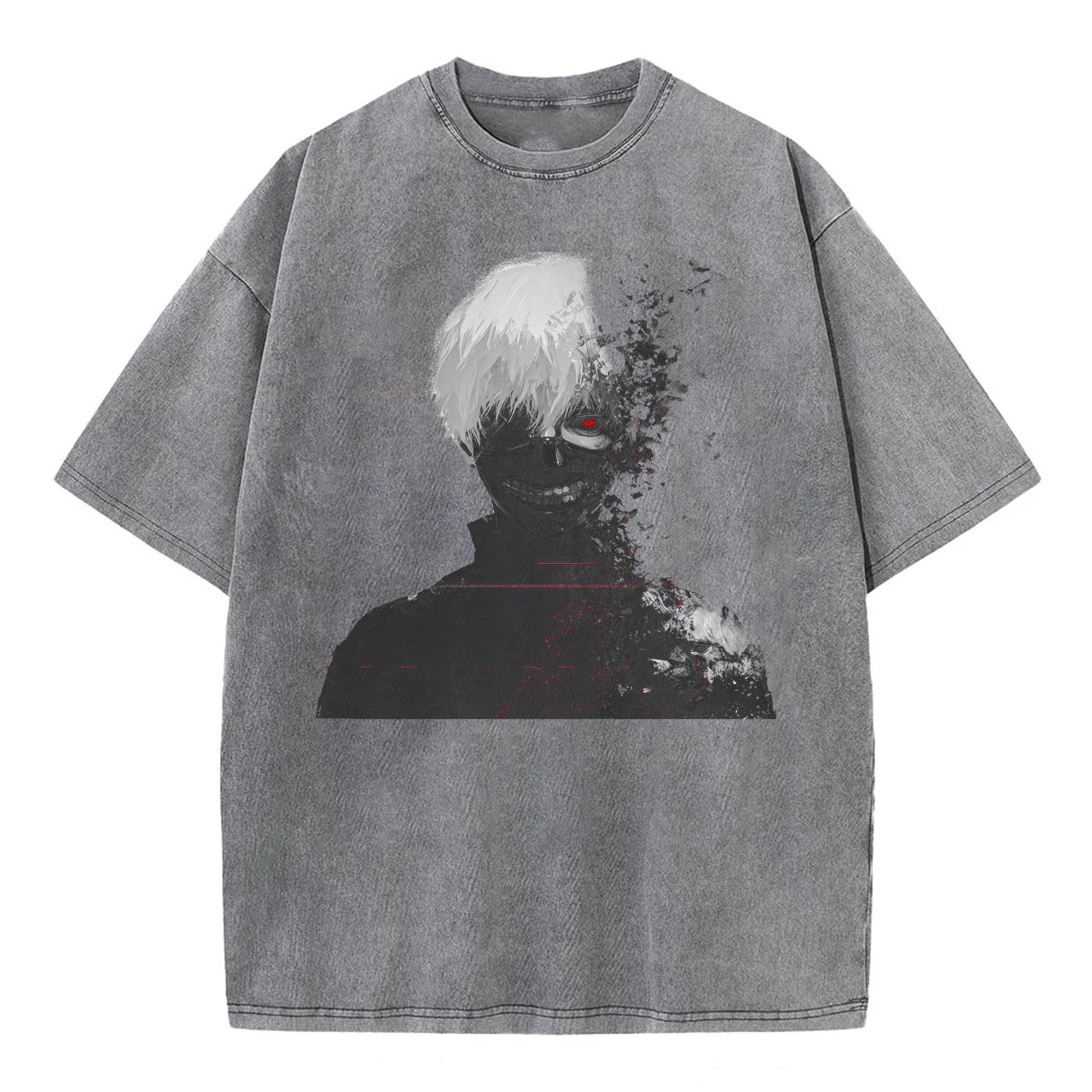 Cartoon Tokyo Ghoul Washed T-Shirts