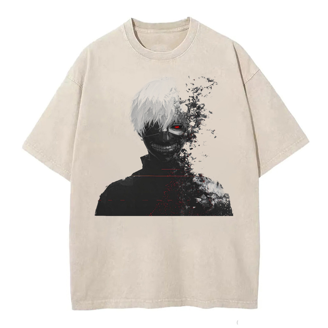 Cartoon Tokyo Ghoul Washed T-Shirts