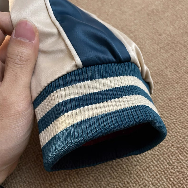 Japan Souvenir Jacket Reversible Satin US Navy Seabees Sukajan Tour