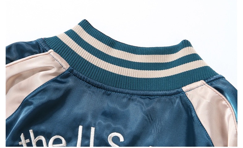 Japan Souvenir Jacket Reversible Satin US Navy Seabees Sukajan Tour