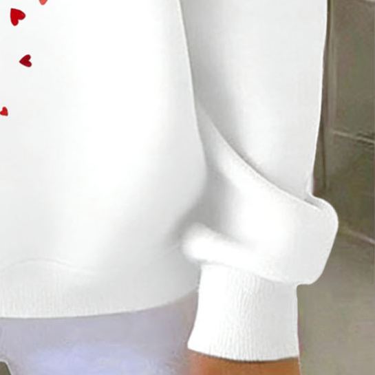 [Copy]Women's Valentine's Heart Print Vintage Long Sleeve Sweatshirt