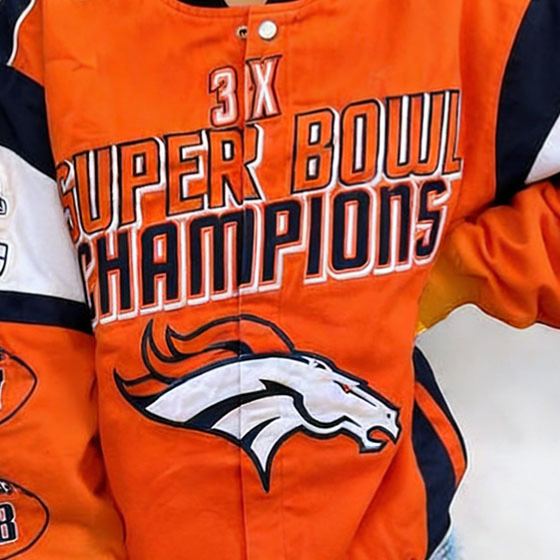 Denver Broncos Football Team Printed Legacy Orange Jacket Sweatshirt