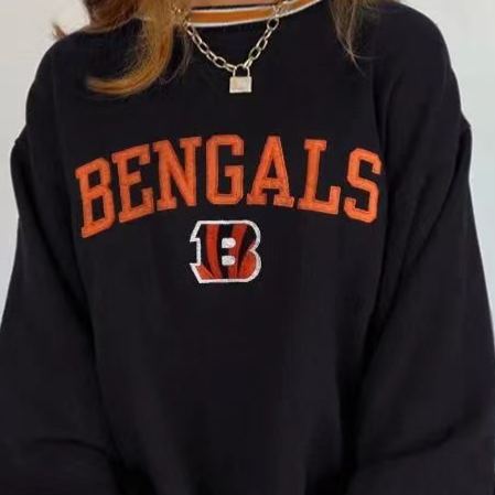[Copy]Women's Cleveland Browns Football Print Color Blocking Long-Sleeved Sweatshirt