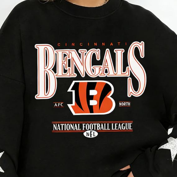 [Copy]Women's Cincinnati Bengals Football Print Long-Sleeved Sweatshirt