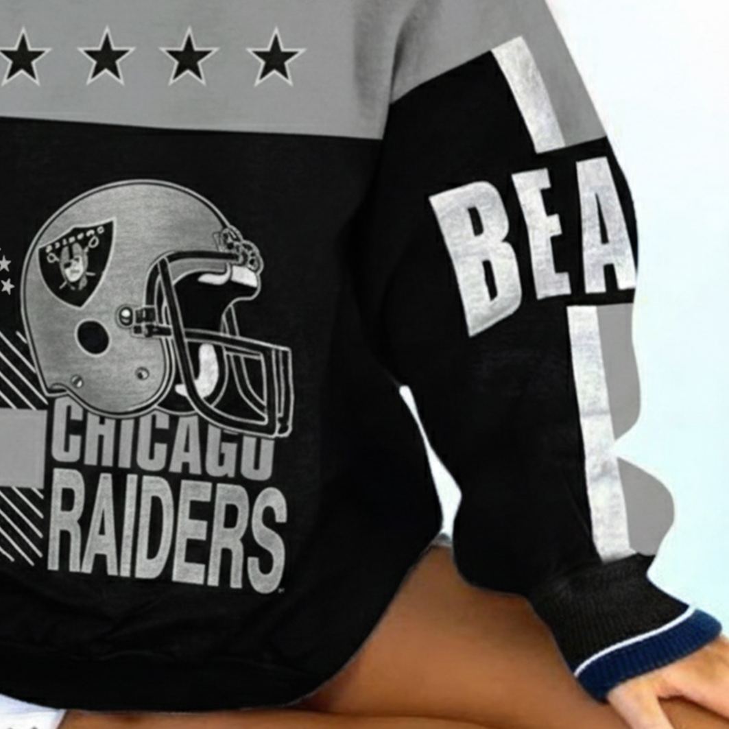 [Copy]Minnesota Vikings Football Tie-Dye Print Oversized Sweatshirt