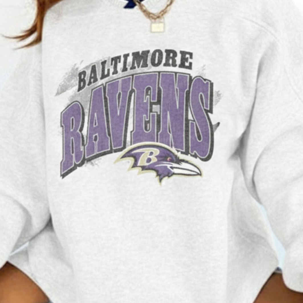 [Copy]Women's Vintage Dallas Cowboys Football Print V-Neck Long-Sleeved Sweatshirt