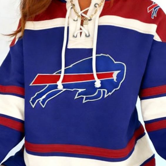 [Copy]Miami Dolphins Football Print Lace-up Color Block Long-Sleeved Hoodie